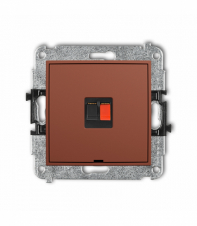 ICON Gniazdo głośnikowe pojedyncze, bez pola opisowego, terakota Karlik 63IGGBO-1