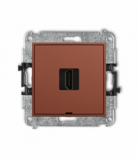 ICON Gniazdo HDMI 2.0, 4K, bez pola opisowego, terakota Karlik 63IHDMIBO-3