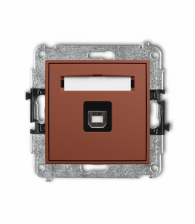 ICON Gniazdo pojedyncze USB A-B 2.0, terakota Karlik 63IGUSB-3