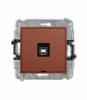 ICON Gniazdo pojedyncze USB A-B 2.0, bez pola opisowego, terakota Karlik 63IGUSBBO-3
