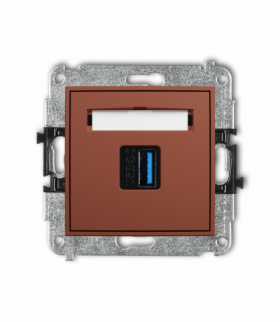 ICON Gniazdo pojedyncze USB A-A 3.0, terakota Karlik 63IGUSB-5