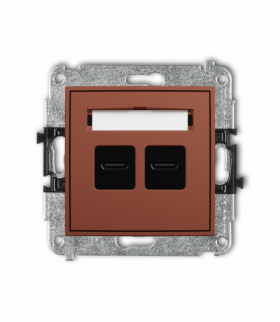 ICON Ładowarka USB podwójna 2xUSB C, 20W max., terakota Karlik 63ICUSB-7