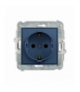 ICON Gniazd pojedyncze z uziemieniem SCHUKO 2P+Z (przesłony torów prądowych), navy blue Karlik 64IGP-1sp