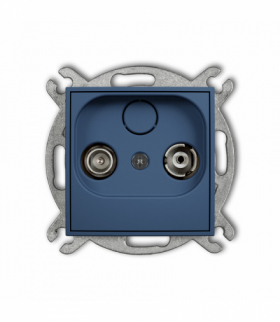 ICON Gniazdo abonenckie RTV końcowe 2dB, navy blue Karlik 64IG2K