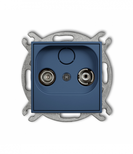 ICON Gniazdo abonenckie RTV przelotowe 9dB, navy blue Karlik 64IG9P
