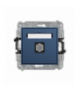 ICON Gniazdo antenowe pojedyncze typu F (SAT) niklowany, navy blue Karlik 64IGF-1