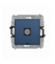 ICON Gniazdo antenowe pojedyncze typu F (SAT) niklowany, bez pola opisowego, navy blue Karlik 64IGFBO-1