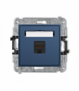 ICON Gniazdo komputerowe pojedyncze 1xRJ45, kat. 5e, 8-stykowy, navy blue Karlik 64IGK-1