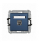ICON Gniazdo komputerowe pojedyncze 1xRJ45, kat. 6, ekranowany, 8-stykowy, navy blue Karlik 64IGK-5