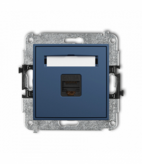 ICON Gniazdo komputerowe pojedyncze 1xRJ45, kat. 6A, 8-stykowy, navy blue Karlik 64IGK-7