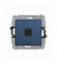 ICON Gniazdo komputerowe pojedyncze 1xRJ45, kat. 6A, 8-stykowy, bez pola opisowego, navy blue Karlik 64IGKBO-7