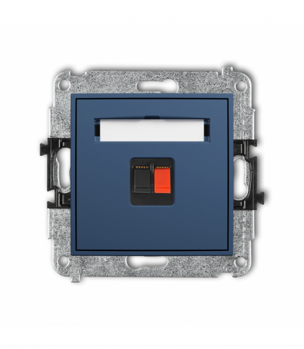 ICON Gniazdo głośnikowe pojedyncze, navy blue Karlik 64IGG-1