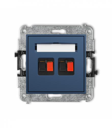 ICON Gniazdo głośnikowe podwójne, navy blue Karlik 64IGG-2