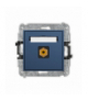ICON Gniazdo pojedyncze RCA (typu cinch - żółty, pozłacany), navy blue Karlik 64IGRCA-1
