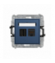 ICON Gniazdo HDMI 2.0, 4K + gniazda komp. poj. 1xRJ45, kat. 5e, 8-stykowy, navy blue Karlik 64IGHK