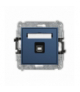 ICON Gniazdo pojedyncze USB A-B 2.0, navy blue Karlik 64IGUSB-3