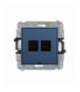 ICON Gniazdo podwójne 2xUSB C-C, bez pola opisowego, navy blue Karlik 64IGUSBBO-8