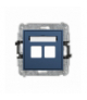 ICON Gniazdo multimedialne podwójne bez modułu (standard Keystone), navy blue Karlik 64IGM-2P