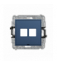 ICON Gniazdo multimedialne podwójne bez modułu, bez pola opisowego (standard Keystone), navy blue Karlik 64IGMBO-2P