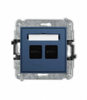 ICON Ładowarka USB podwójna 2xUSB C, 20W max., navy blue Karlik 64ICUSB-7