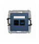 ICON Ładowarka USB podwójna USB C + USB A, 20W max., navy blue Karlik 64ICUSB-8