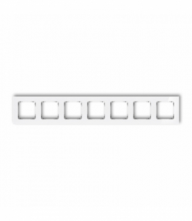 ICON Ramka uniwersalna siedmiokrotna kwadratowa - efekt szkła (ramka: biała, spód: czarny), biały Karlik 0-12-IRSK-7