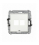 MINI Gniazdo multimedialne podwójne bez modułu, bez pola opisowego (standard Keystone), biały Karlik MGMBO-2P