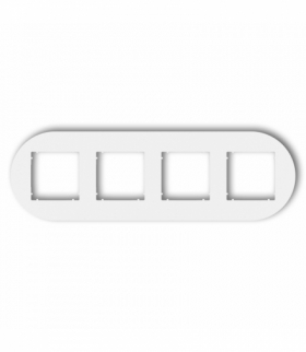 MINI Ramka uniwersalna poczwórna okrągła z tworzywa, biały Karlik MRTO-4