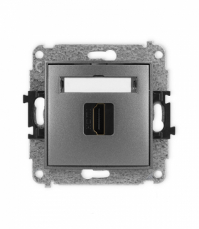 MINI Gniazdo HDMI 2.1, 8K, grafitowy Karlik 11MHDMI-5