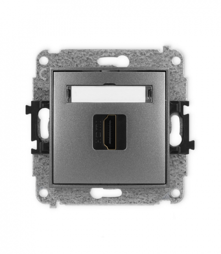MINI Gniazdo HDMI 2.1, 8K, grafitowy Karlik 11MHDMI-5