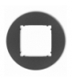 MINI Ramka uniwersalna pojedyncza okrągła z tworzywa, grafitowy Karlik 11MRTO-1