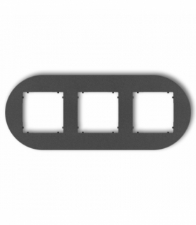 MINI Ramka uniwersalna potrójna okrągła z tworzywa, grafitowy Karlik 11MRTO-3