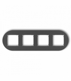MINI Ramka uniwersalna poczwórna okrągła z tworzywa, grafitowy Karlik 11MRTO-4