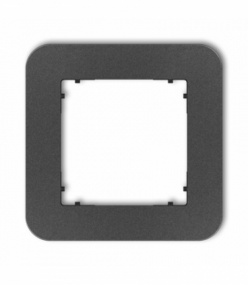 MINI Ramka uniwersalna pojedyncza zaokrąglona z tworzywa, grafitowy Karlik 11MRTZ-1