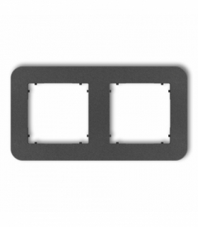 MINI Ramka uniwersalna podwójna zaokrąglona z tworzywa, grafitowy Karlik 11MRTZ-2