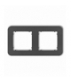MINI Ramka uniwersalna podwójna zaokrąglona z tworzywa, grafitowy Karlik 11MRTZ-2