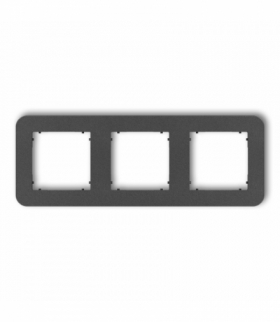 MINI Ramka uniwersalna potrójna zaokrąglona z tworzywa, grafitowy Karlik 11MRTZ-3