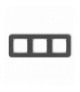 MINI Ramka uniwersalna potrójna zaokrąglona z tworzywa, grafitowy Karlik 11MRTZ-3