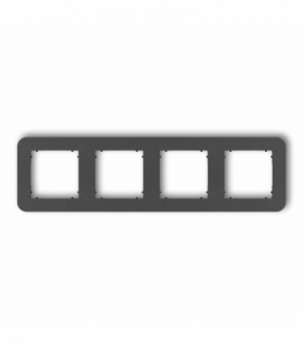 MINI Ramka uniwersalna poczwórna zaokrąglona z tworzywa, grafitowy Karlik 11MRTZ-4