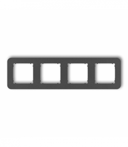 MINI Ramka uniwersalna poczwórna zaokrąglona z tworzywa, grafitowy Karlik 11MRTZ-4