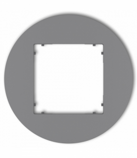 MINI Ramka uniwersalna pojedyncza okrągła z tworzywa, szary mat Karlik 27MRTO-1