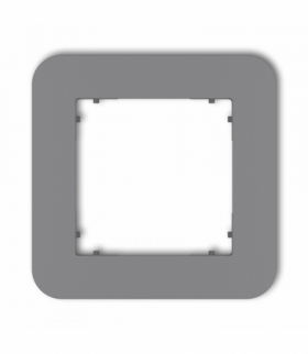 MINI Ramka uniwersalna pojedyncza zaokrąglona z tworzywa, szary mat Karlik 27MRTZ-1