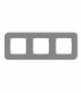 MINI Ramka uniwersalna potrójna zaokrąglona z tworzywa, szary mat Karlik 27MRTZ-3