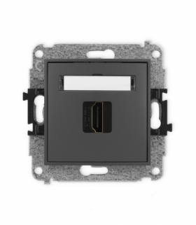 MINI Gniazdo HDMI 2.1, 8K, grafitowy mat Karlik 28MHDMI-5