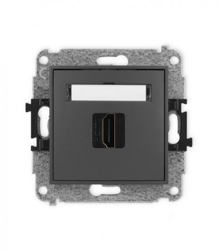 MINI Gniazdo HDMI 2.1, 8K, grafitowy mat Karlik 28MHDMI-5
