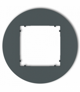 MINI Ramka uniwersalna pojedyncza okrągła z tworzywa, grafitowy mat Karlik 28MRTO-1