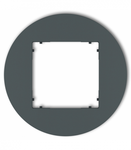 MINI Ramka uniwersalna pojedyncza okrągła z tworzywa, grafitowy mat Karlik 28MRTO-1