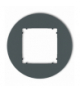 MINI Ramka uniwersalna pojedyncza okrągła z tworzywa, grafitowy mat Karlik 28MRTO-1