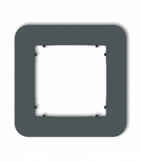 MINI Ramka uniwersalna pojedyncza zaokrąglona z tworzywa, grafitowy mat Karlik 28MRTZ-1