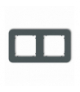 MINI Ramka uniwersalna podwójna zaokrąglona z tworzywa, grafitowy mat Karlik 28MRTZ-2
